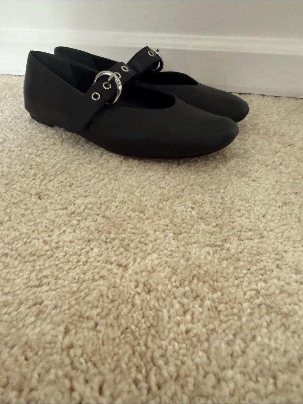 Reformation Ballet Flats Bethany Buckle in Leather Black - Picture 6 of 12